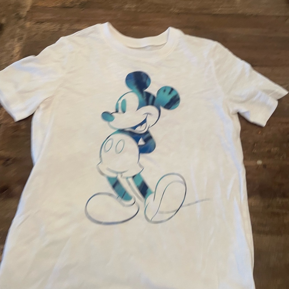 Disney Kids White and Blue Mickey Mouse Tee